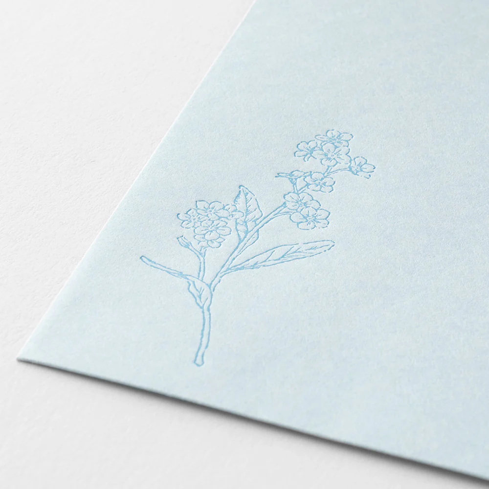 MIDORI - Hanairo Washi Money Envelope | Blue (Forget-Me-Not) - Image 5