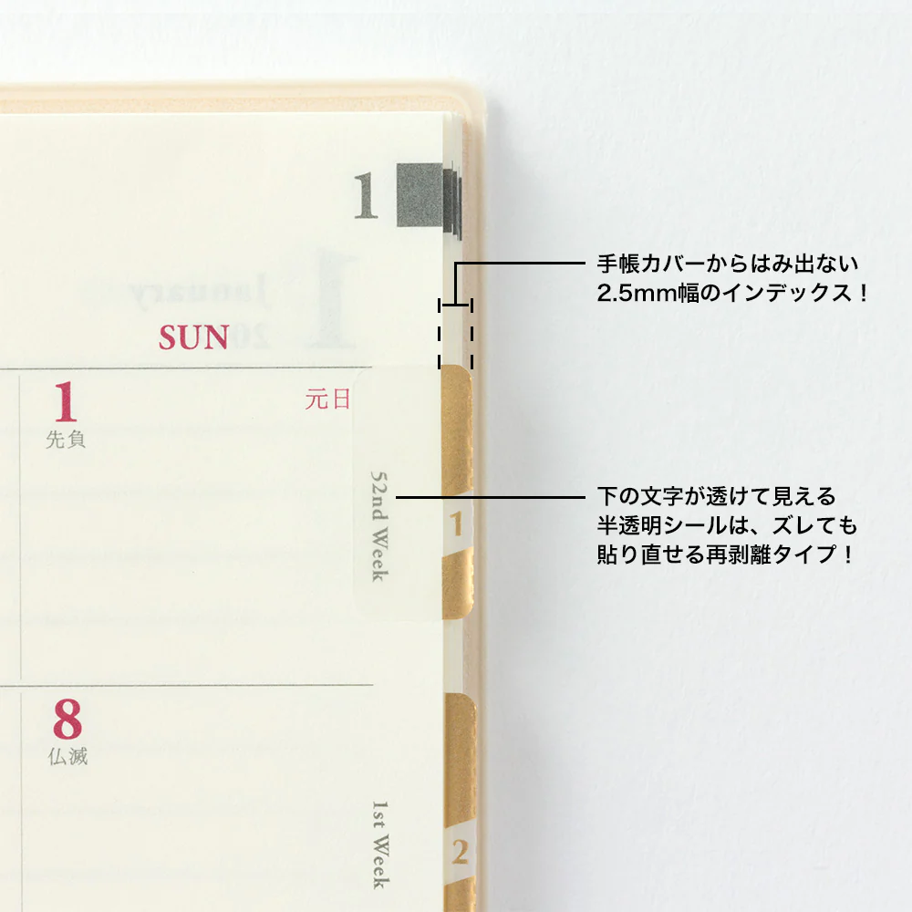 Midori - Index Label Chiratto - Number Gold - Image 3