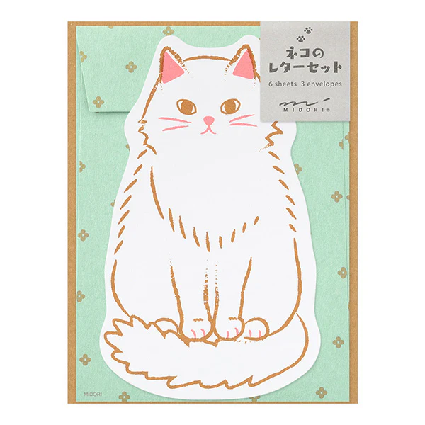 Midori - Letter Set - Die-cut - Cat