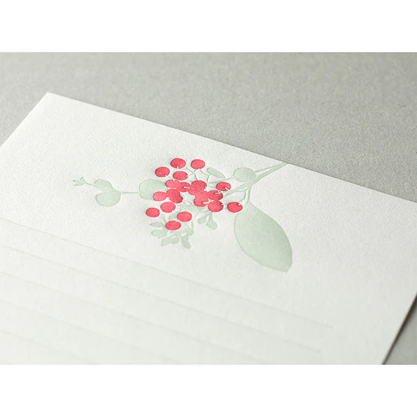 Midori - Letter Set  - Press Bouquet Red - Image 3