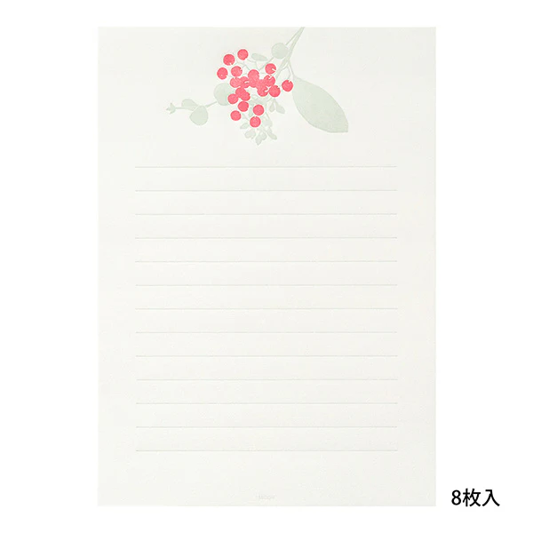 Midori - Letter Set  - Press Bouquet Red - Image 5