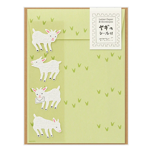 Midori - Letter Set With Stickers - Goat A