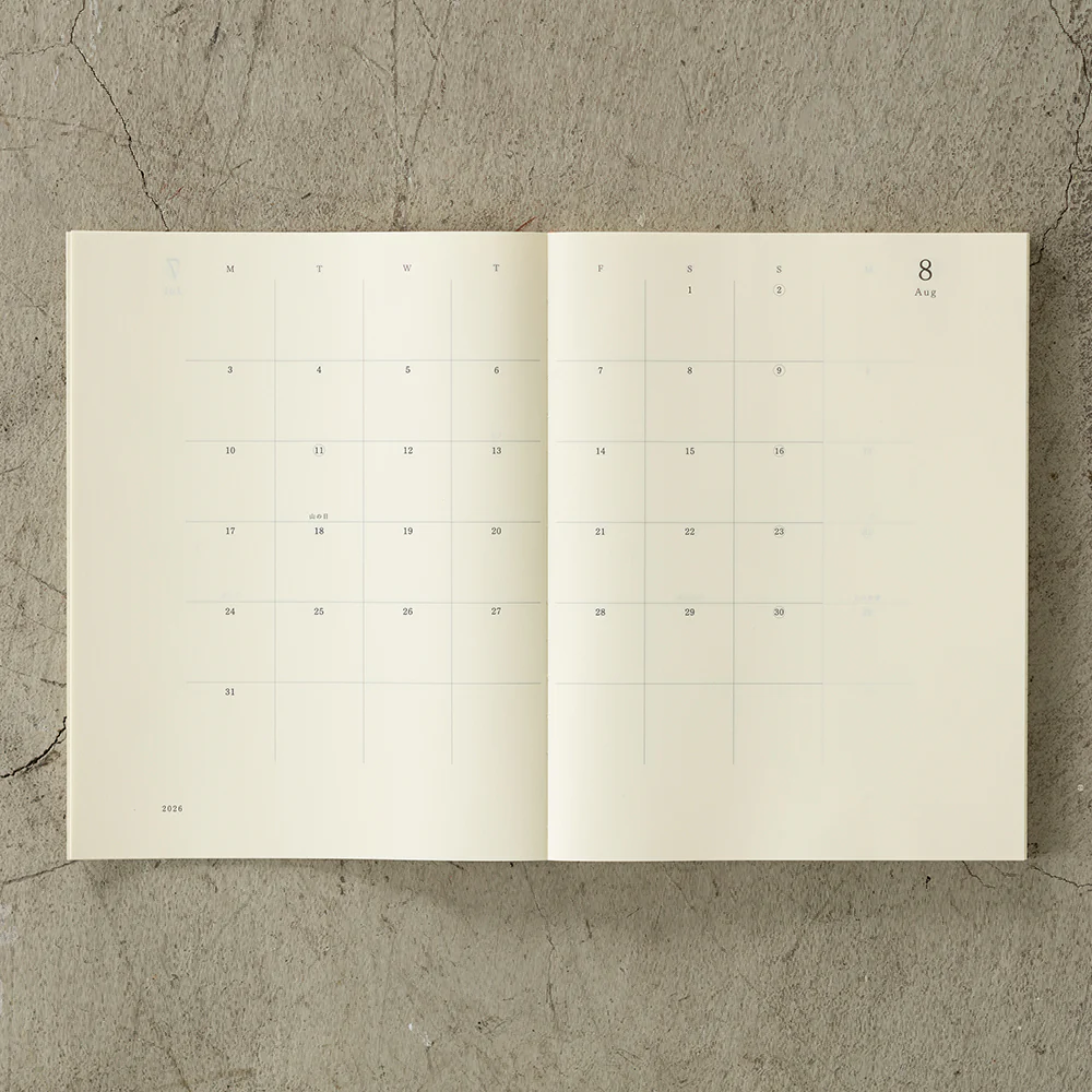 Midori MD Notebook Diary A4 Thin 2026 - Image 2