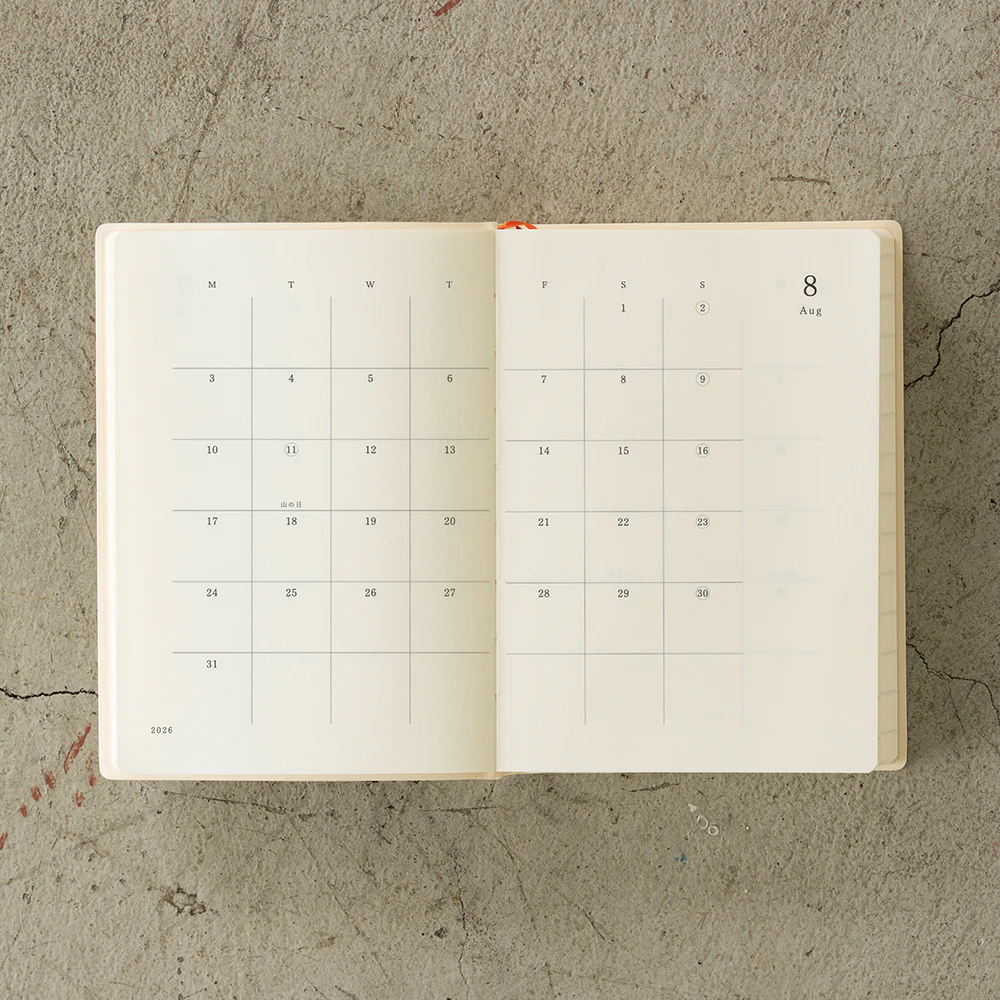 Midori MD Notebook Diary A6 1 Day 1 Page 2026 - Image 5