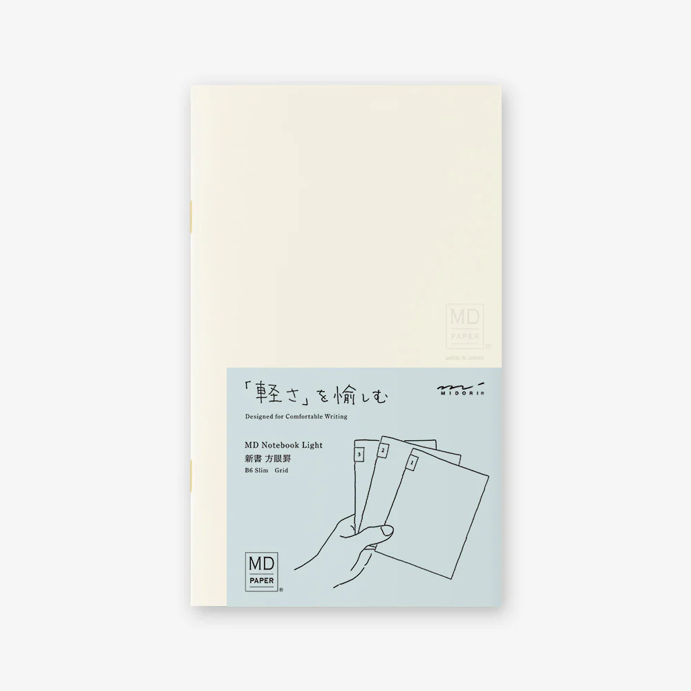 MIDORI - MD Notebook Light 3-Pack | B6 Slim - Grid