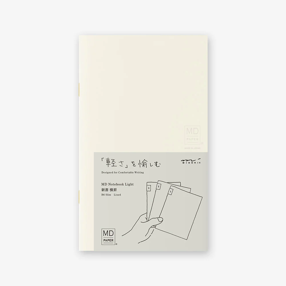 MIDORI - MD Notebook Light 3-Pack | B6 Slim - Lined