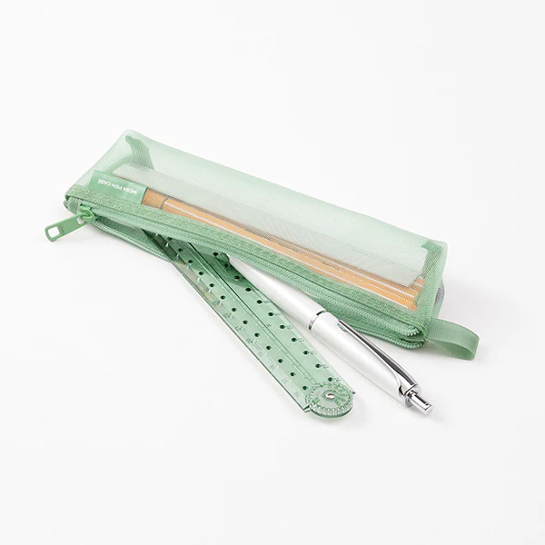 MIDORI - Mesh Pen Case - Limited Colour "Pale Green" - Image 3