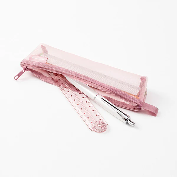 MIDORI - Mesh Pen Case - Limited Colour "Pale Pink" - Image 3