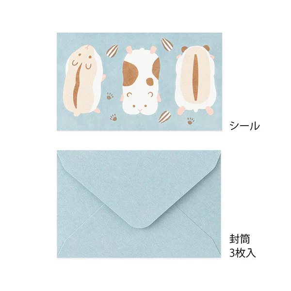 Midori - Mini Letter Set With Stickers - Hungry Hamster - Image 4