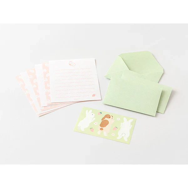 Midori - Mini Letter Set With Stickers - Hungry Rabbit - Image 2