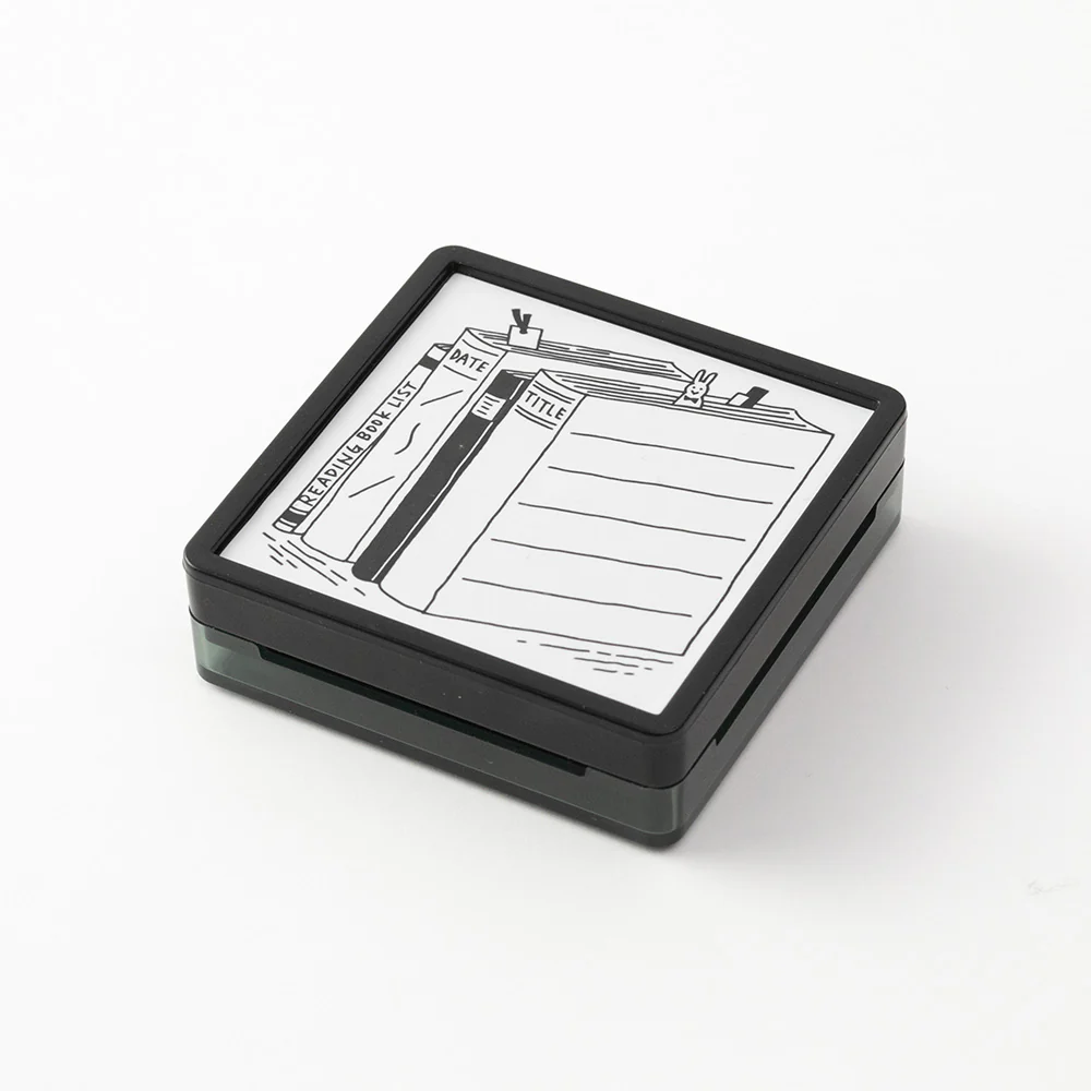 MIDORI - Paintable Stamp Pre-inked – Book (Reading Record) - Image 2