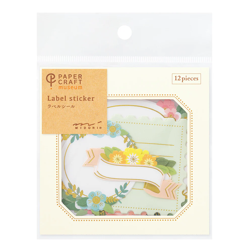 Midori - Paper Craft Museum Sticker Label | Flower (No.2610)