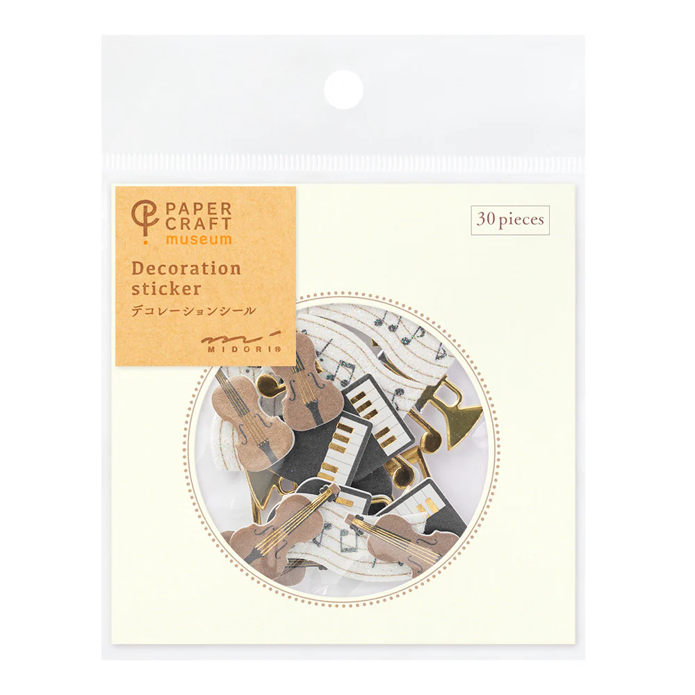 MIDORI - Paper Craft Museum Sticker - 2573 Decoration Music