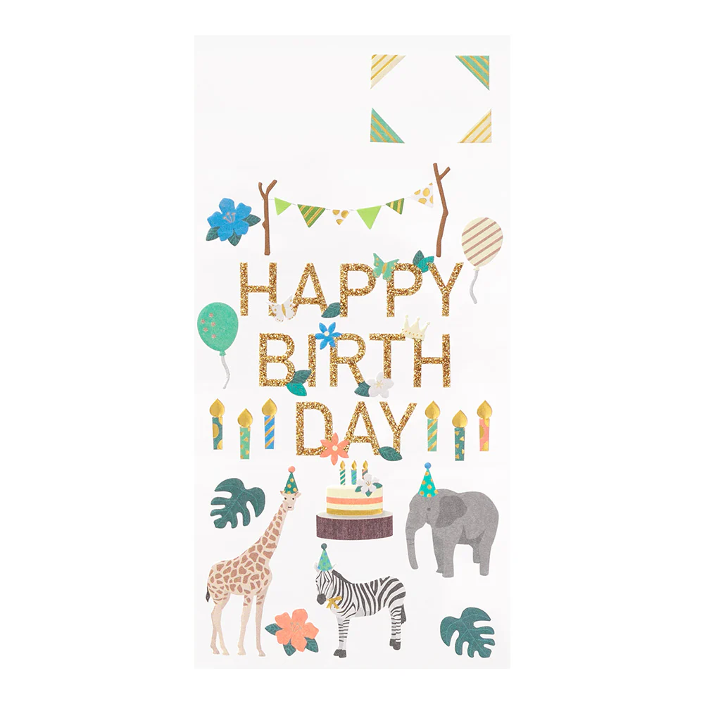 Midori - Paper Craft Museum Title Sticker - 2514 - Birthday Animal - Image 3