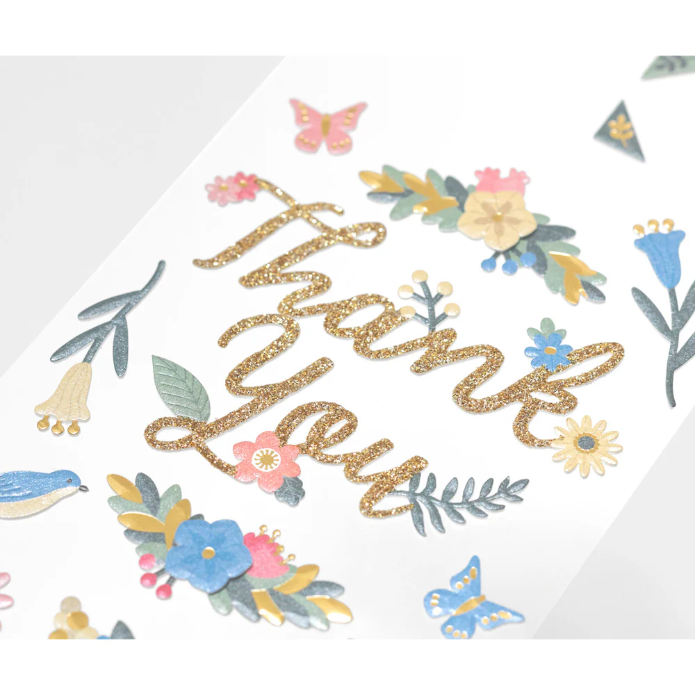 Midori - Paper Craft Museum Title Sticker - 2515 - Thank you Flower - Image 2