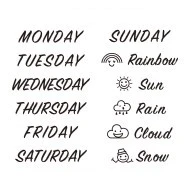 MIDORI - Rotating Paintable Stamp – Days of The Week and Weather - Image 4