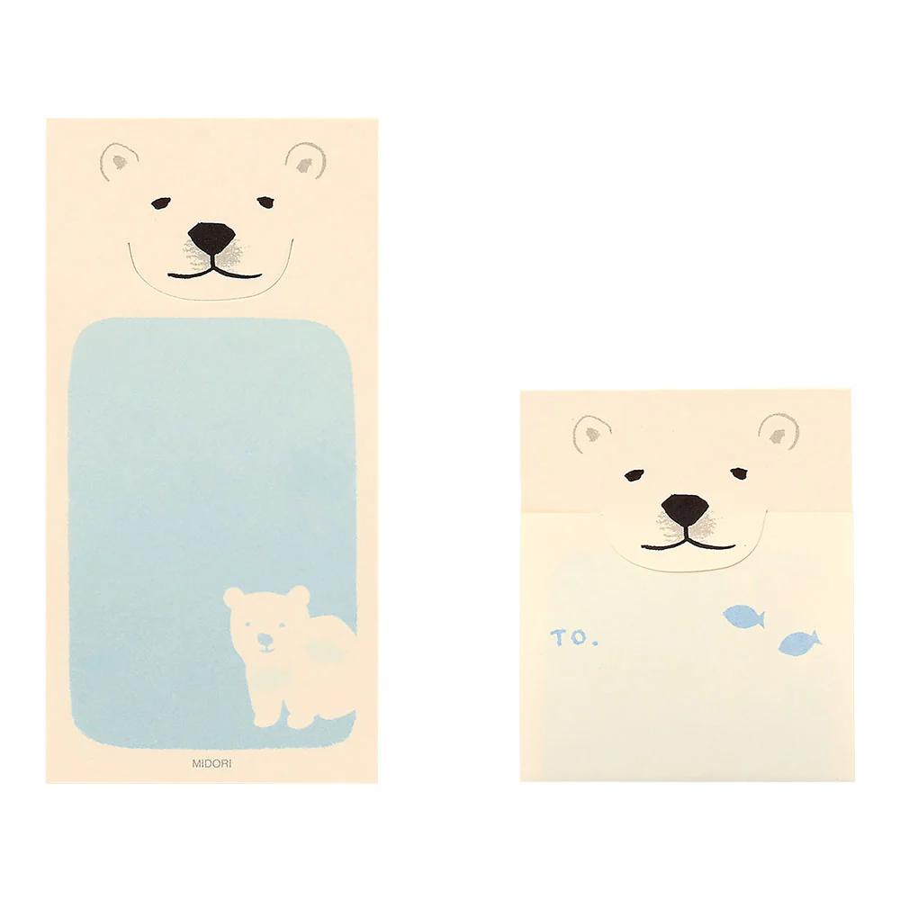 Midori - Secret Message Sticky Memo Note - Bear - Image 2