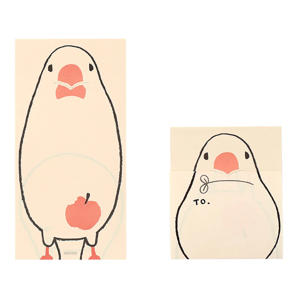 Midori - Secret Message Sticky Memo Note - Bird - Image 2