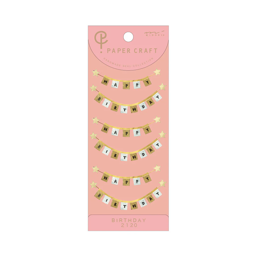 Midori - Sticker 2120 Paper Craft Museum - Birthday Garland