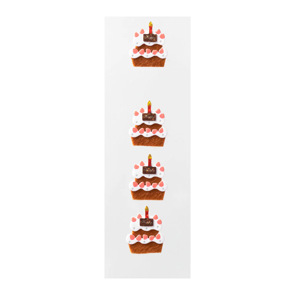 Midori - Sticker 2407 Paper Craft Museum Motif - Birthday Cake - Image 3