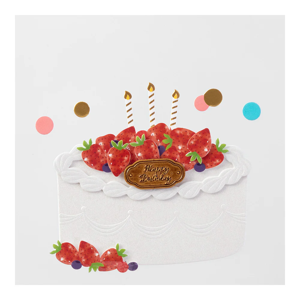 Midori - Sticker 2442 Paper Craft Museum Motif - Birthday Cake - Image 2