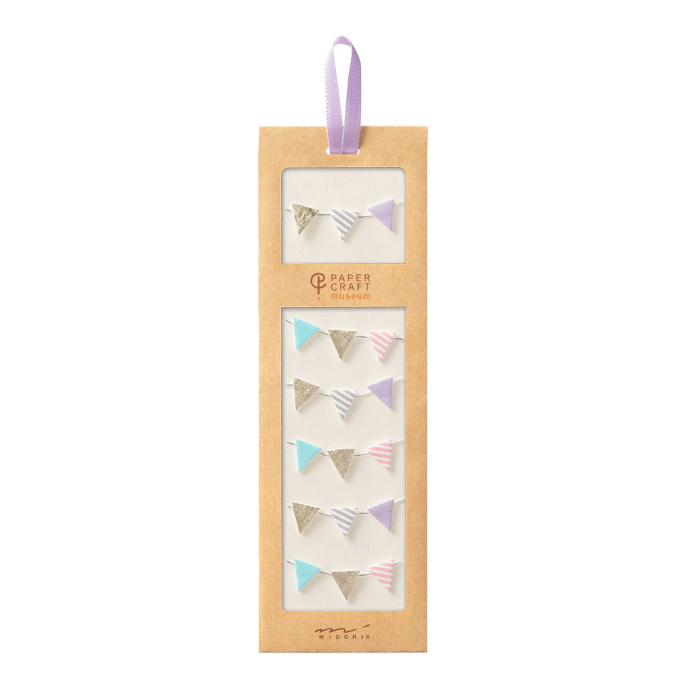 Midori - Sticker  2422 Paper Craft Museum Motif - Garland Triangle