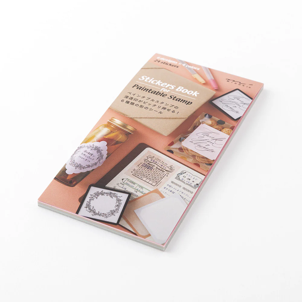 Midori - Stickers Book for Pre-Inked Stamp - Warm Colors - Image 4