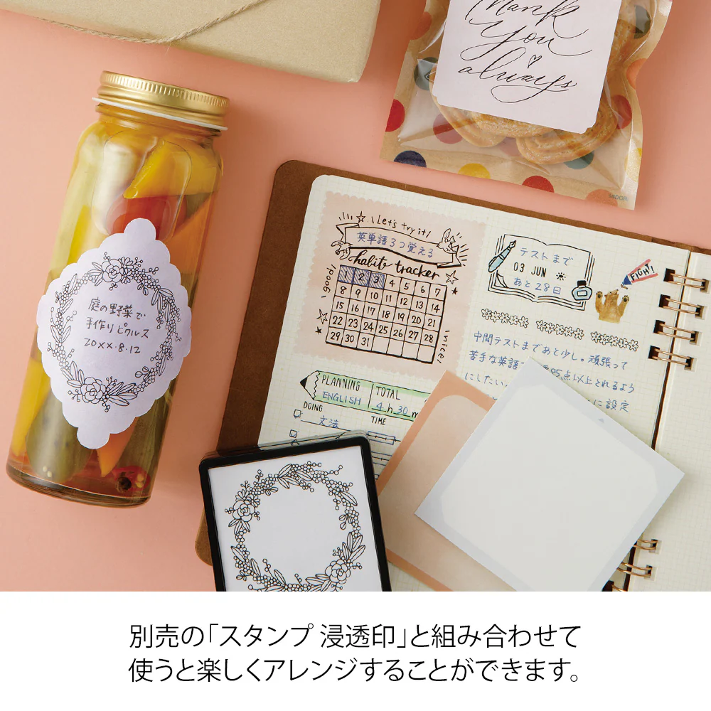 Midori - Stickers Book for Pre-Inked Stamp - Warm Colors - Image 5