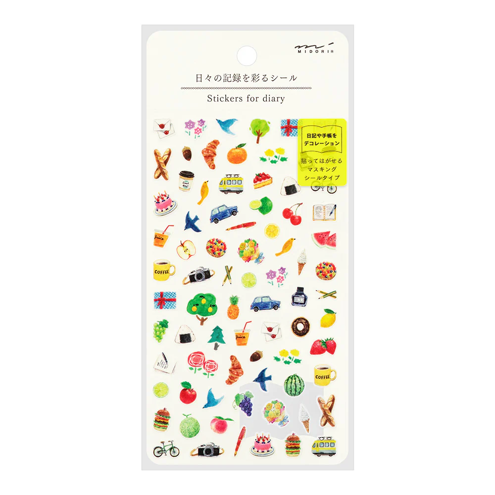 Midori - Washi Stickers for Diary Daily Records -  Motif