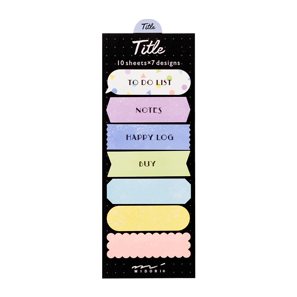 Midori - Sticky Note - Journal Title - Colorful