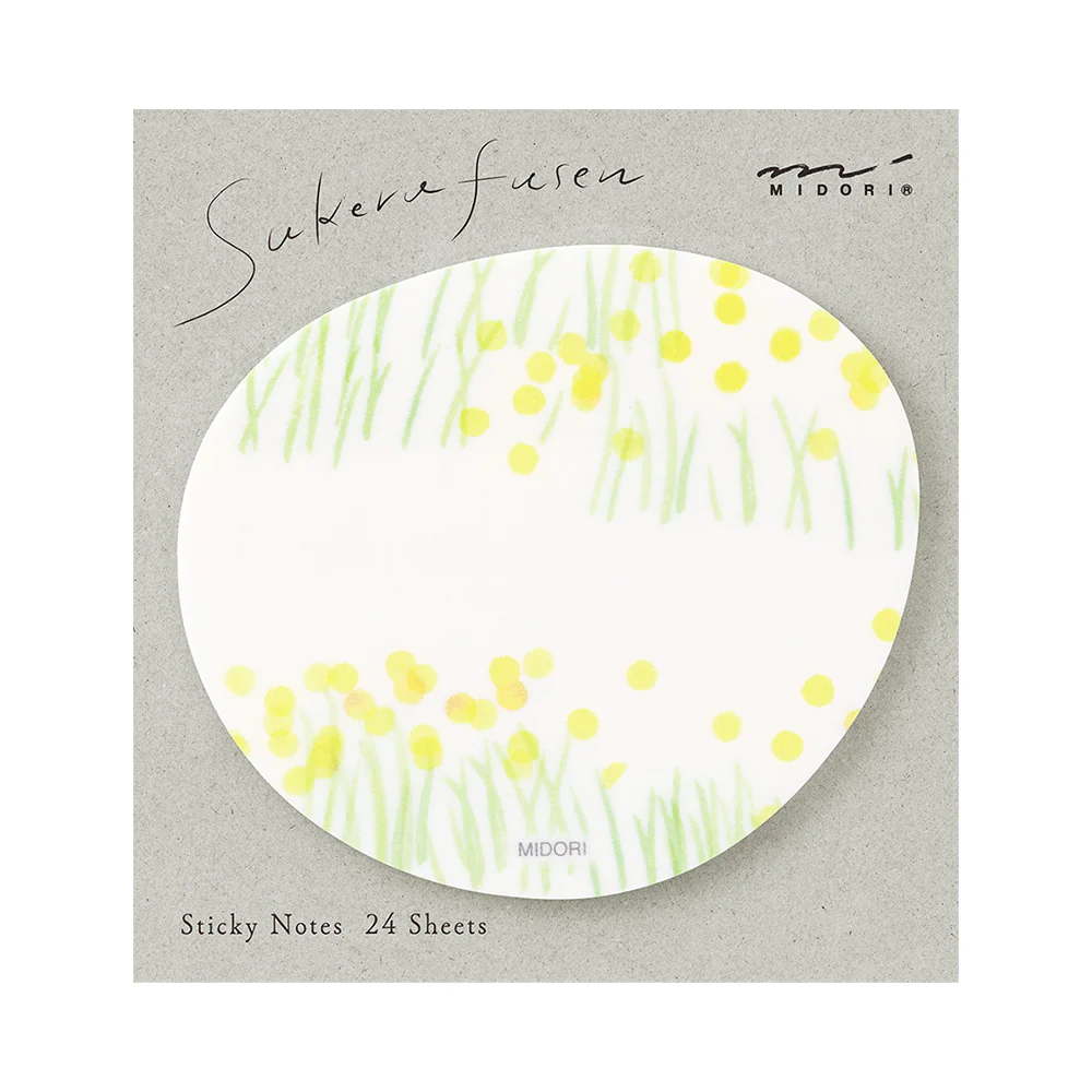 MIDORI - Sticky Notes - Transparent Yellow Flower Garden