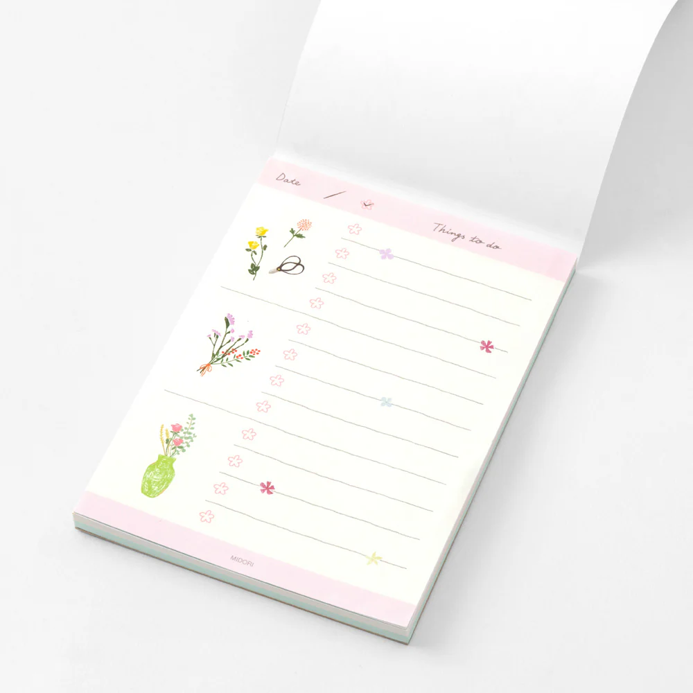 Midori - To do List Memo pad - Dried Flowers - Image 2