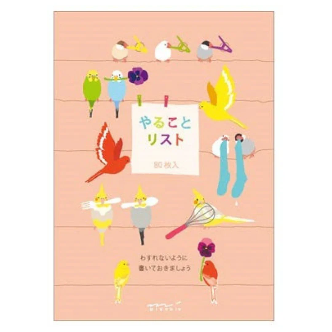 Midori - To Do List Memo Pad - Dried Bird