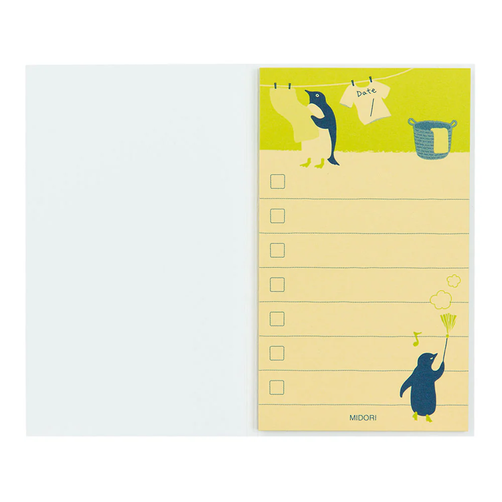 Midori - Sticky Note Memo Pad - To Do List - Penguin - Image 2