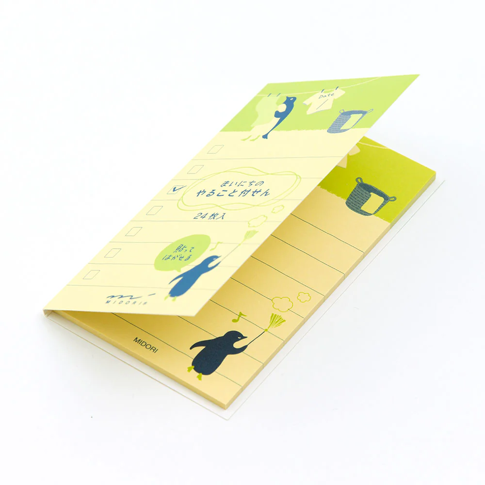 Midori - Sticky Note Memo Pad - To Do List - Penguin - Image 3