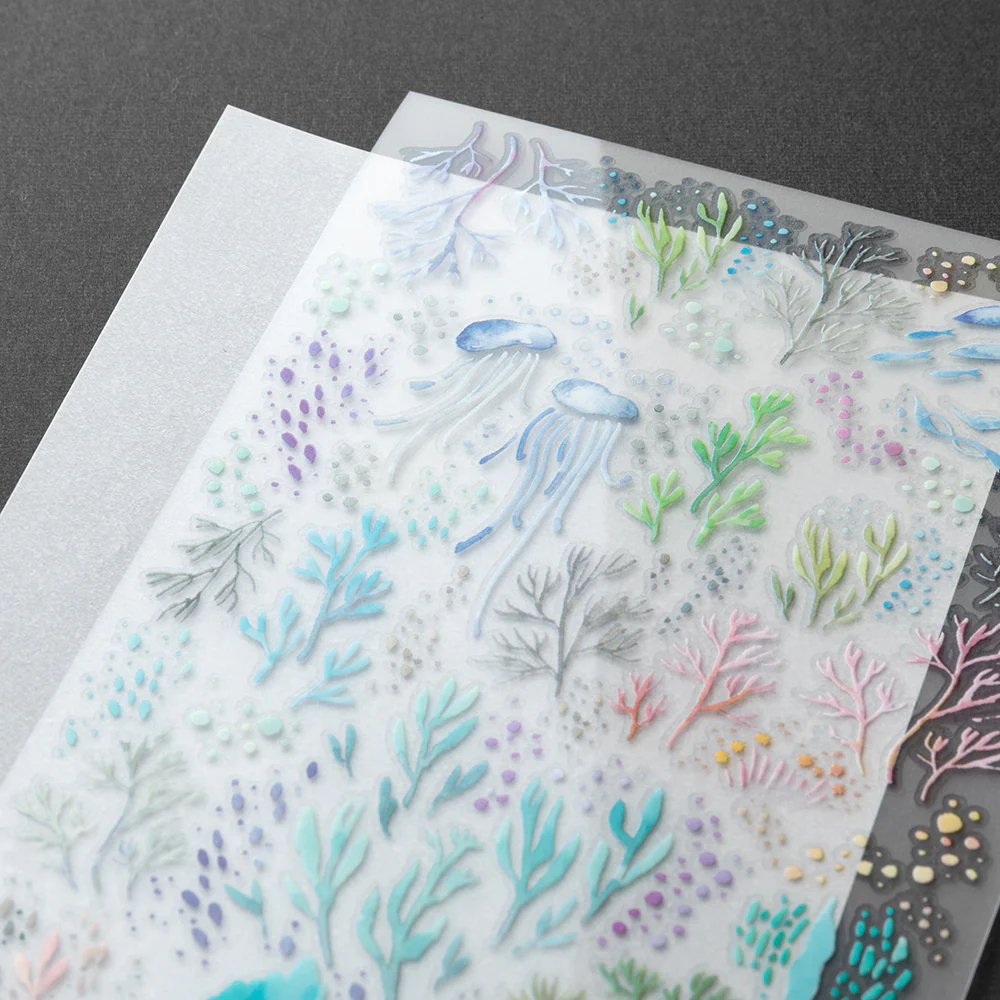 Midori - Transfer Sticker - 2636 - Watercolor Sea - Image 3