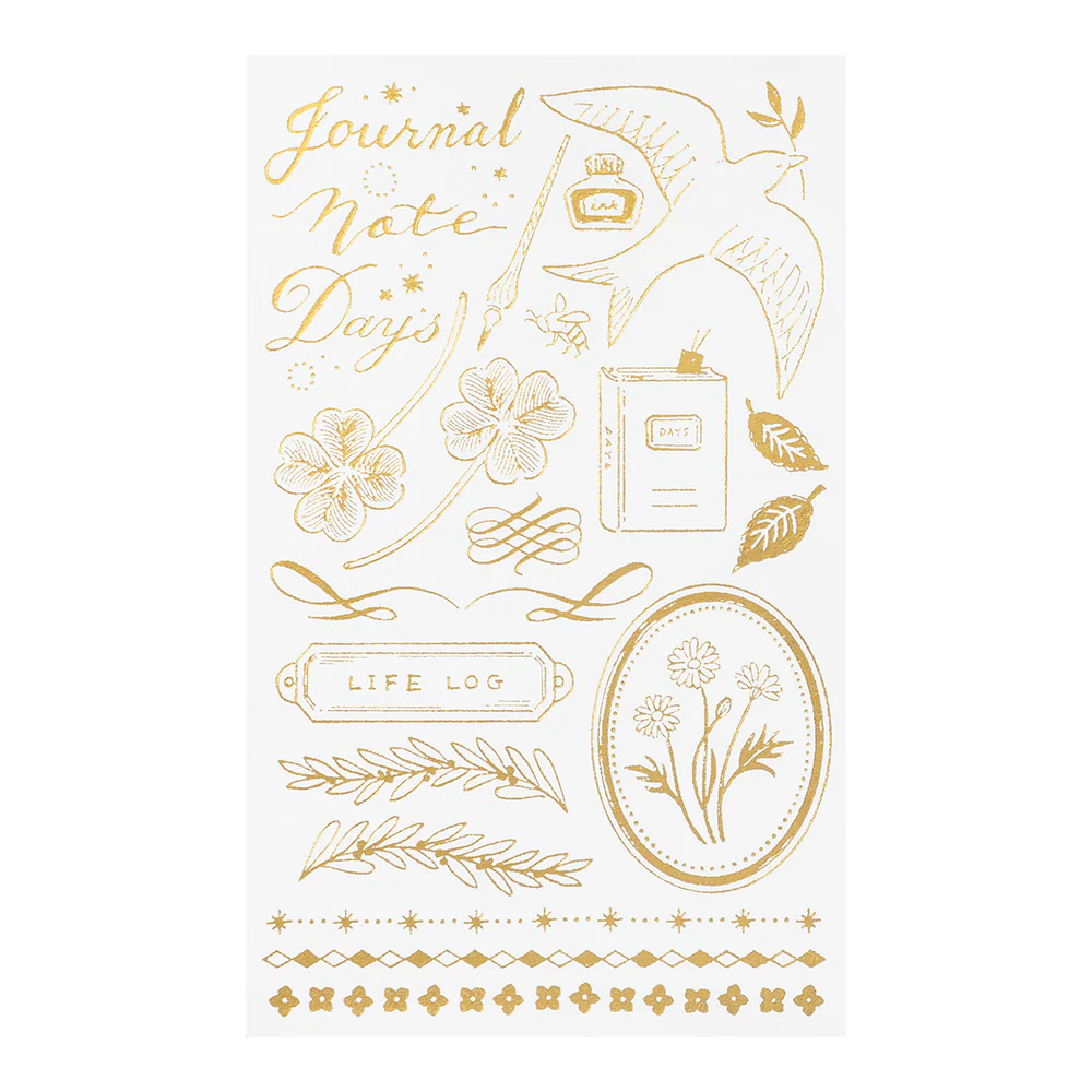Midori - Gold Foil Transfer Sticker - 2615 - Happy Motifs for record - Image 2
