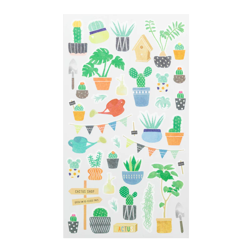 MIDORI - Washi Paper Stickers - 2377 - Marché Cactus - Image 4