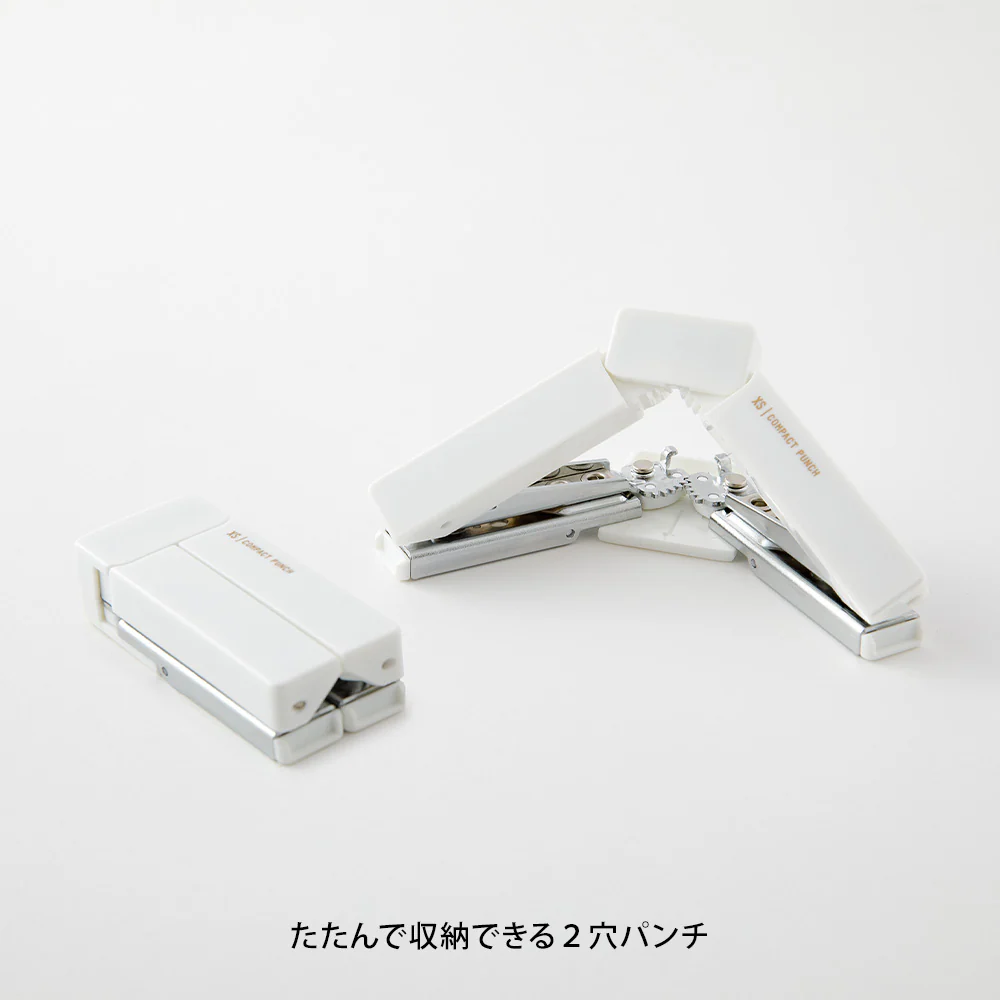 Midori - XS Compact 2-Hole Punch - Red/Blue/Black/White - Image 2