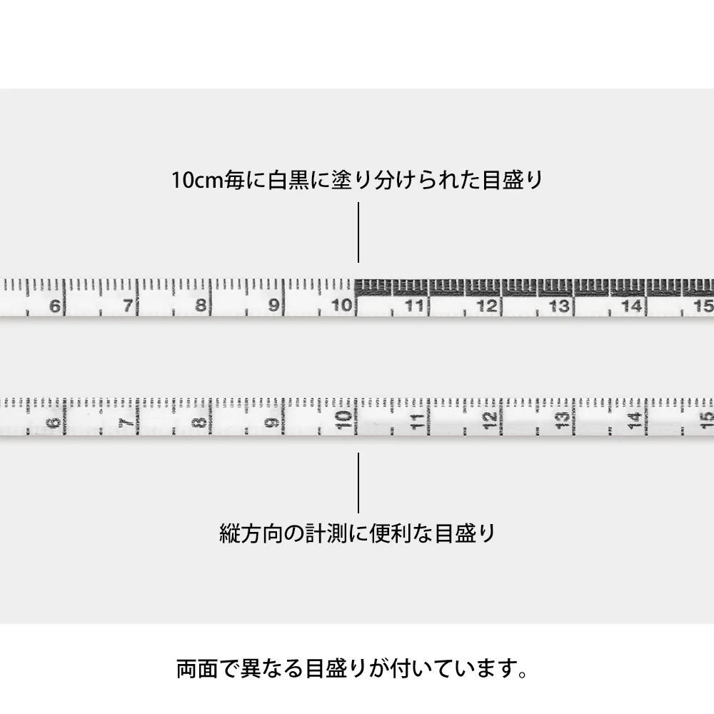 Midori - XS Measure Tape 1.5M - Red/Blue/Black/White - Image 4