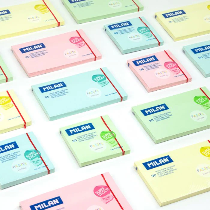 Milan - 90 Super Adhesive Sticky Notes - Pastel - Blue - Image 2