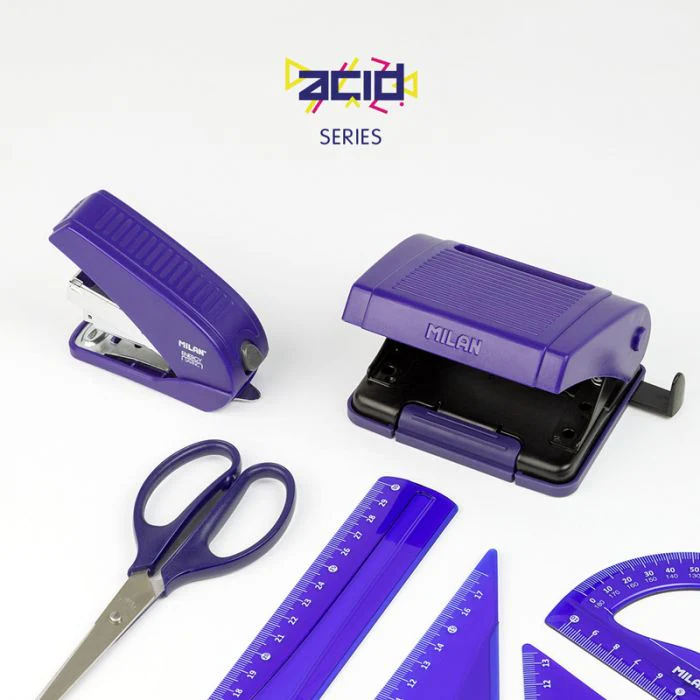 Milan - Blister Pack 'Energy Saving' Compact Stapler - Acid series - Blue - Image 3