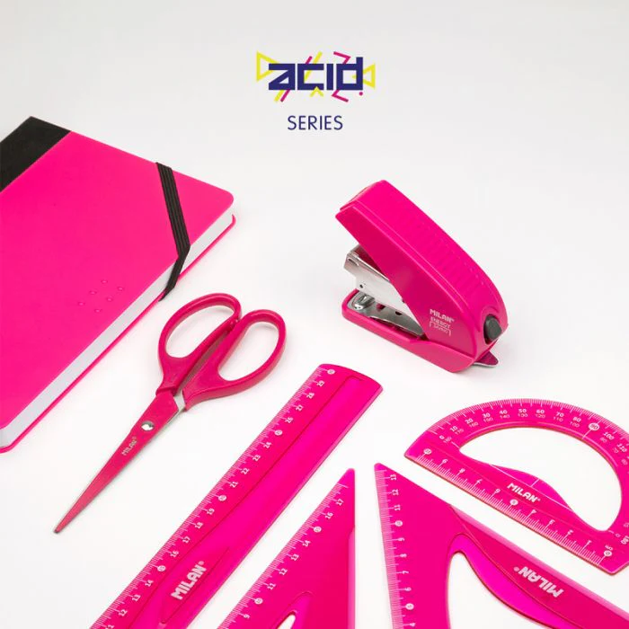 Milan - Blister Pack 'Energy Saving' Compact Stapler - Acid series - Pink - Image 3