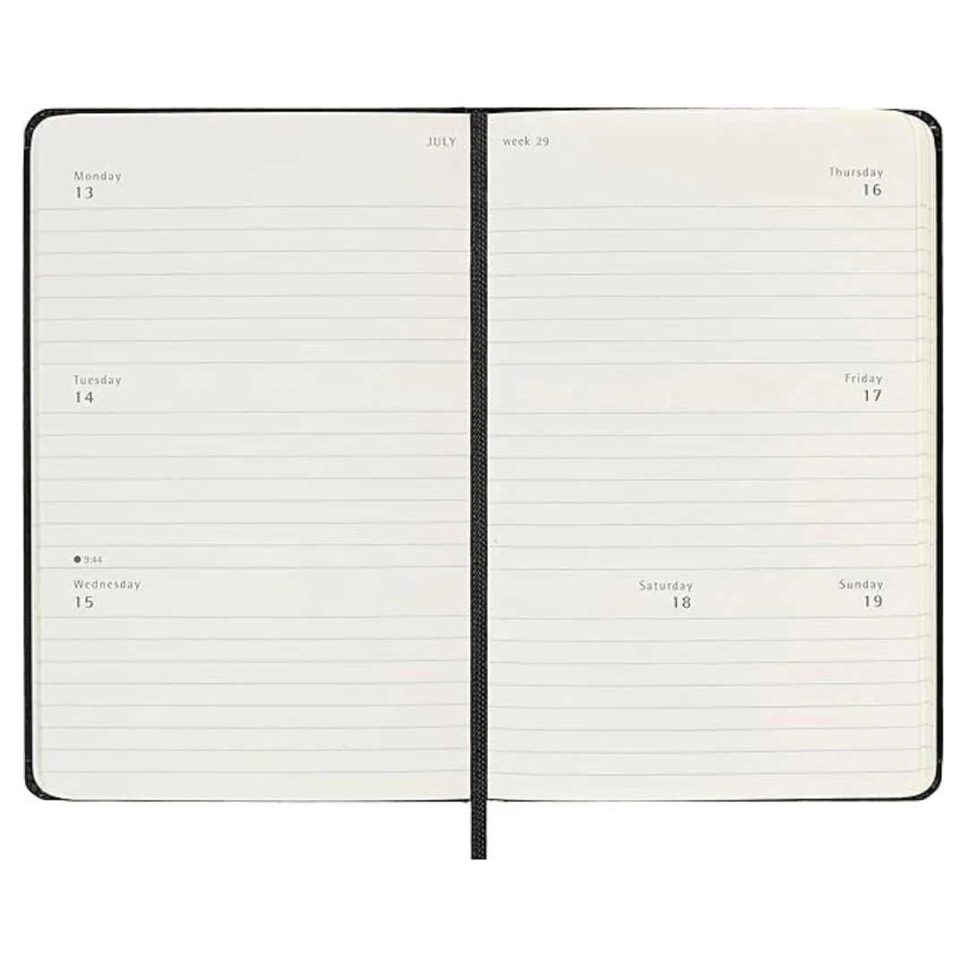Moleskine 2025/2026 - Weekly Horizontal Notebook Diary/Planner - Pocket Size (Black/Hardcover) - Image 2