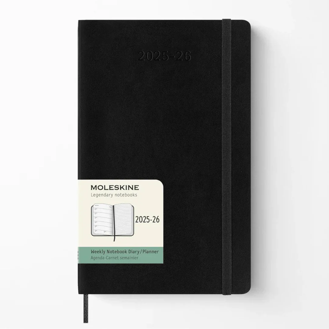 Moleskine 2025/2026 - Weekly Notebook Diary/Planner - Pocket Size (Black/Hardcover)
