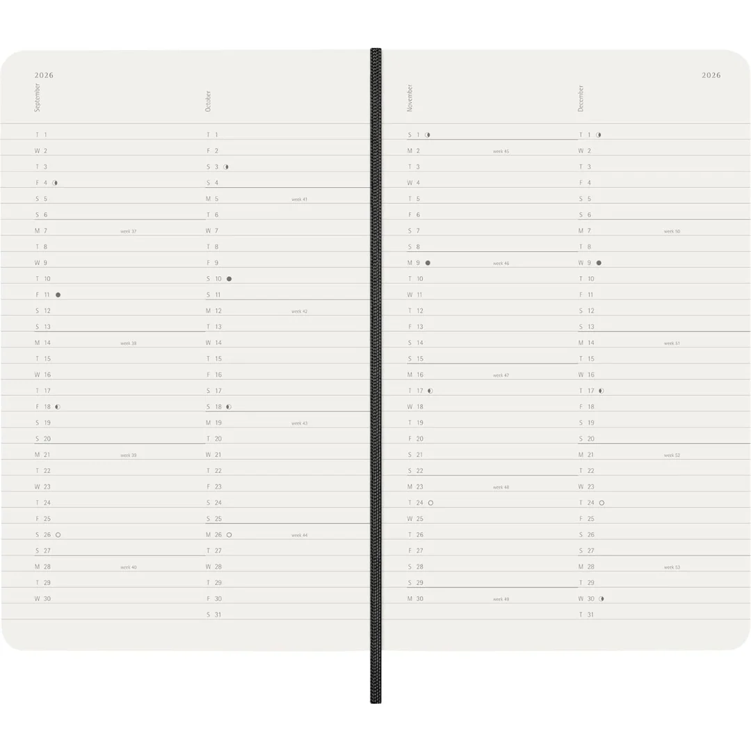 Moleskine 2026 - Monthly Notebook Diary/Planner - Large (Black/Softcover) - Image 3