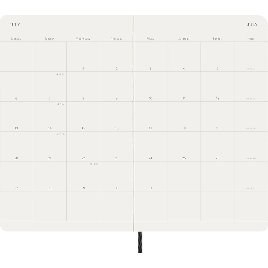 Moleskine 2026 - Monthly Notebook Diary/Planner - Large (Black/Softcover) - Image 4