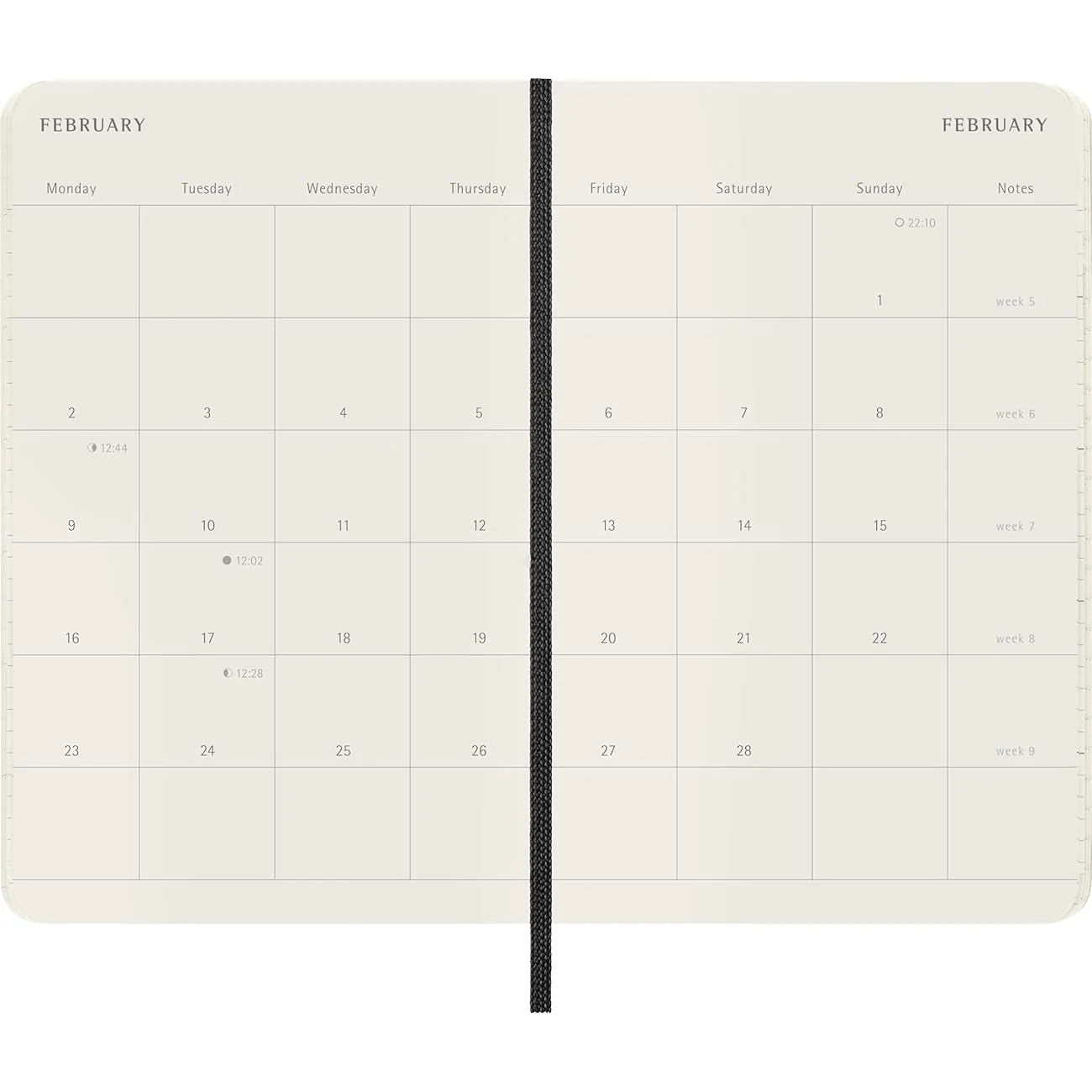 Moleskine 2026 - Monthly Notebook Diary/Planner - Pocket Size (Black/Softcover) - Image 3