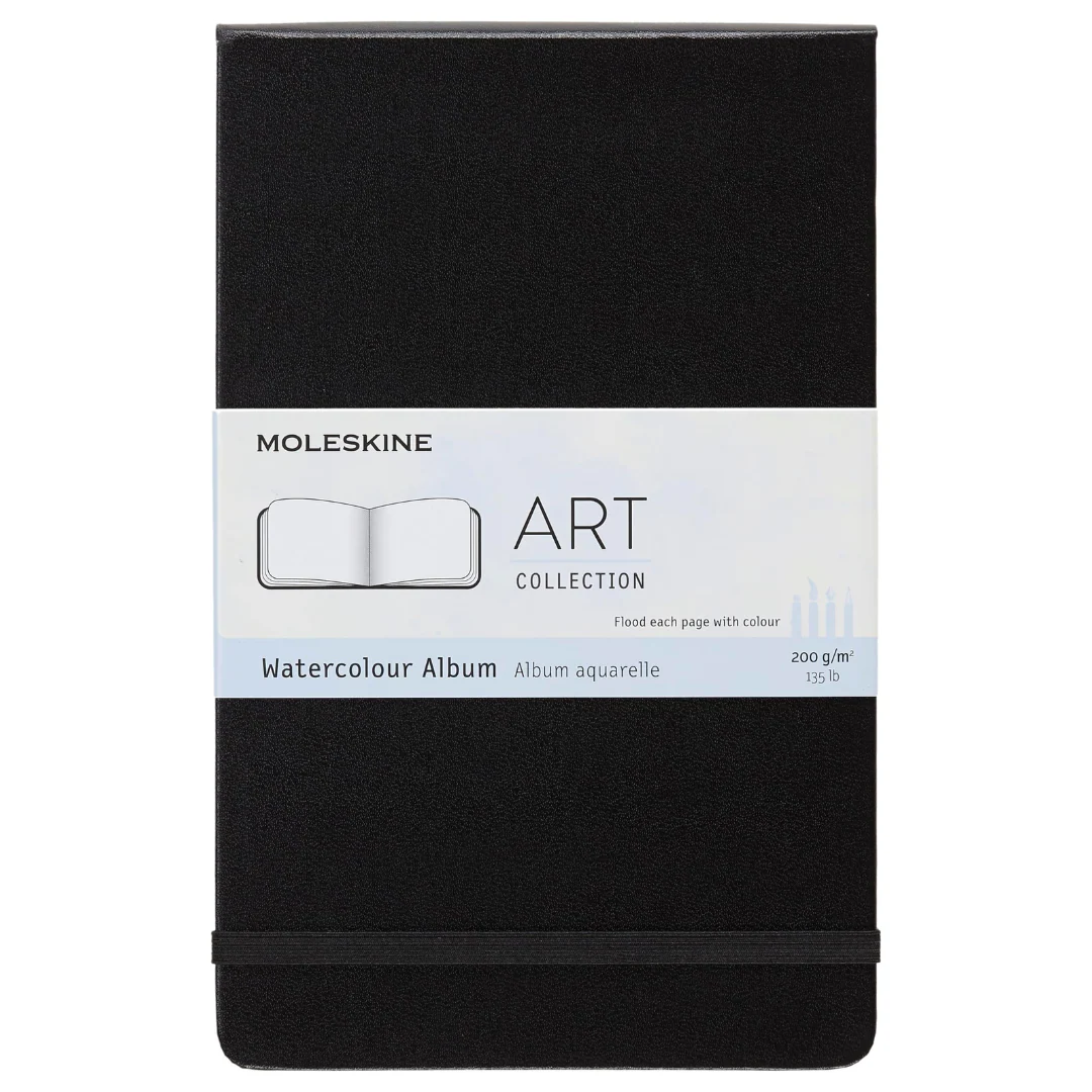 Moleskine - Art Collection - Watercolour Album Notebook - Large (Black/Hardcover)