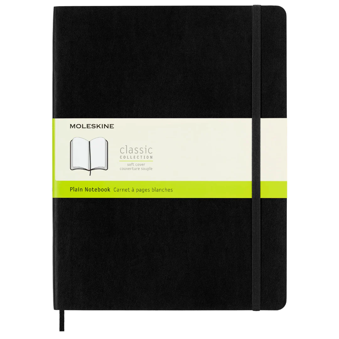 Moleskine - Classic Plain Notebook - XX-Large (Black/Softcover)